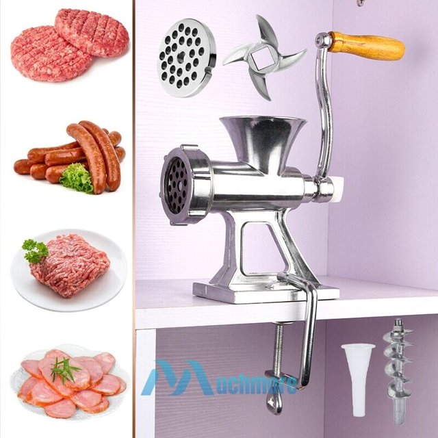 YTBW Manual Meat Grinder Sausage Stuffer Table Mount Pork Mincer