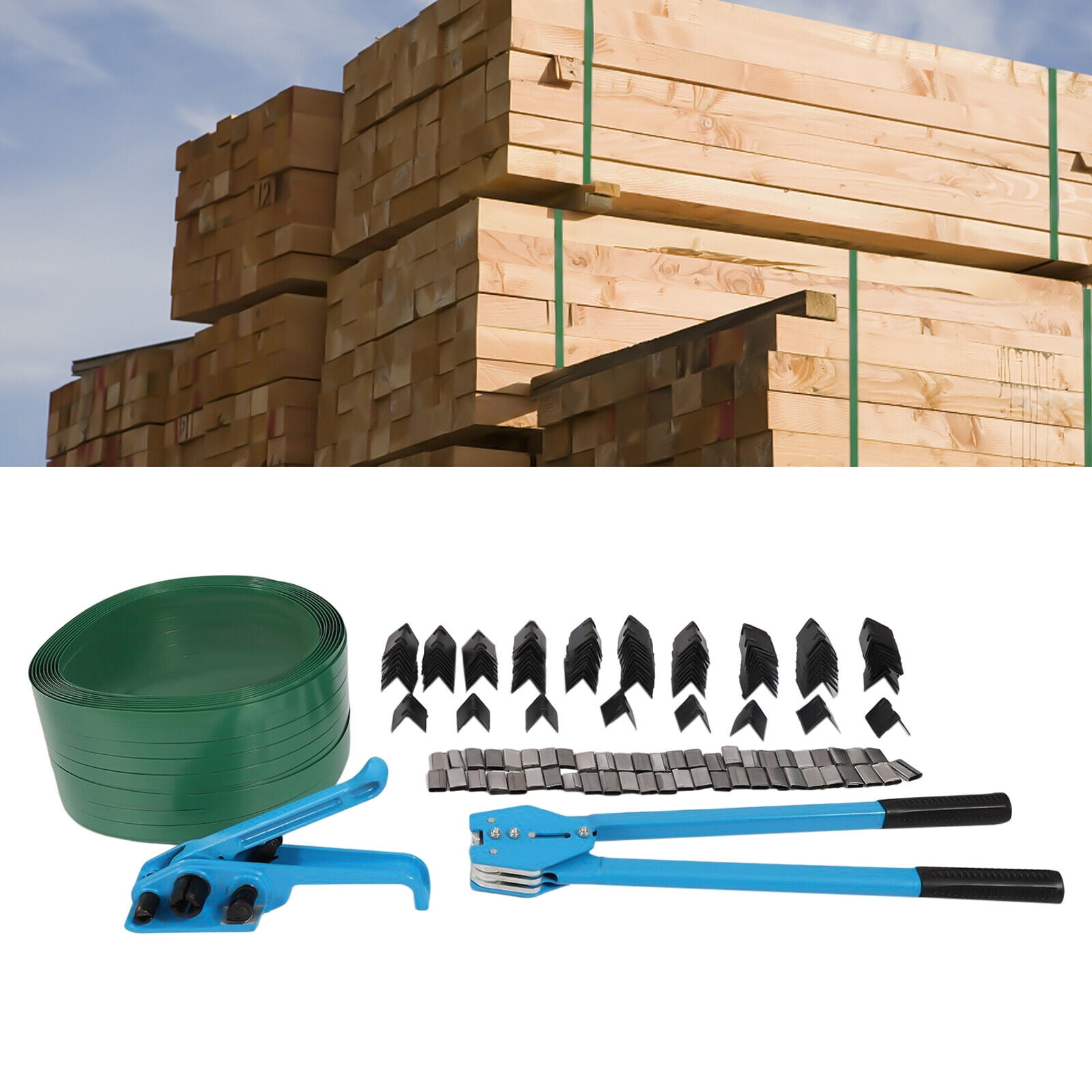 YTBW Pallet Packaging Strapping Banding Kit Tensioner Tool Sealer W