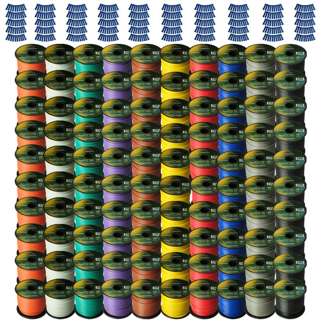 YTBW Primary 14 Gauge Power Or Ground Wire 10,000 Feet 100 Rolls Multi