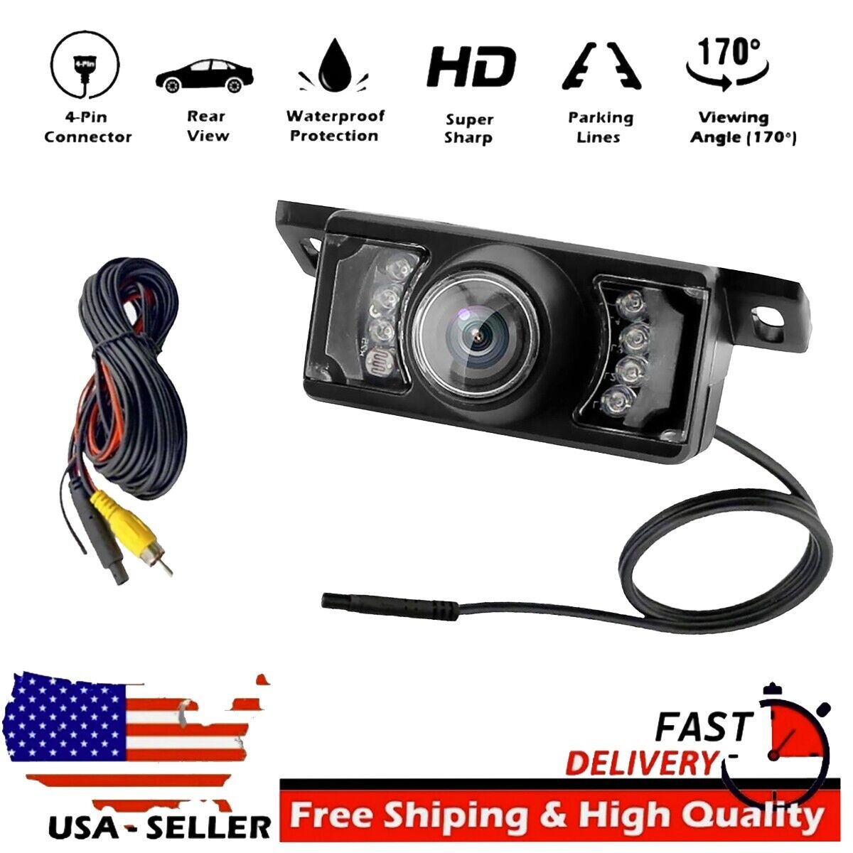 YTBW Rearview Mount Backup Camera For Boss Bv9695B Car Radio