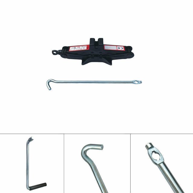 YTBW Rustproof 1Ton Car Van Scissor Wind Up Jack Lift + Chromed Crank