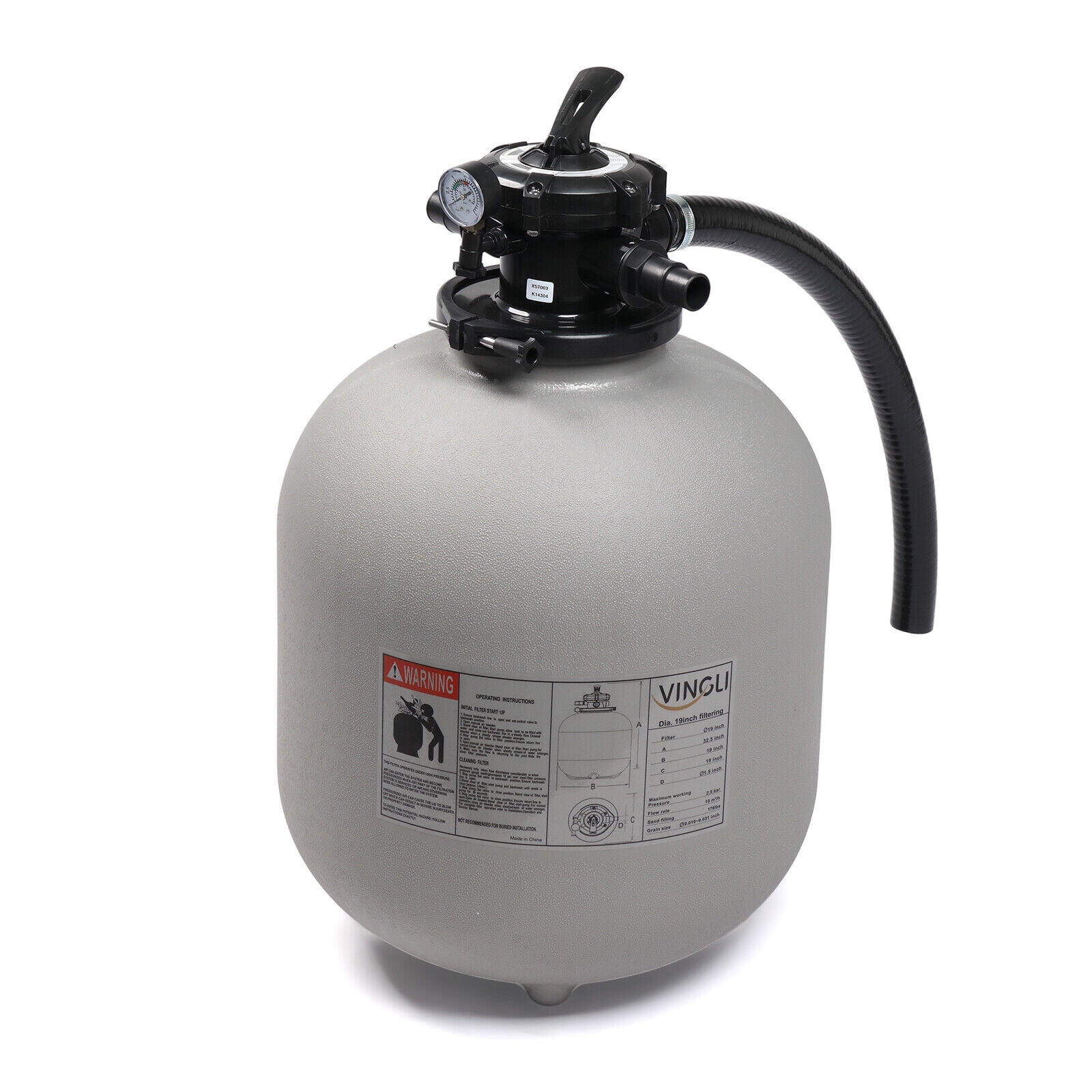 YTBW Sand Filter 19" Above Inground Swimming Pool Sand Filter For Hot