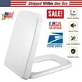 YTBW Square Toilet Seat QuietRelease Toilet Soft Close Top Mounted W