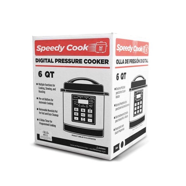 YTBW Stainless Steel Digital Electric Pressure Cooker, Slow Cooker 6