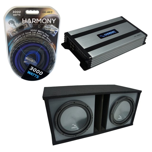 YTBW Universal Car Stereo Paintable Ported Dual 10" R104 Sub Box & A800