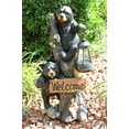 thumbnail image 1 of YTC SUMMIT Climbing Black Bear Cubs Statue Figurine Solar LED Lantern Light Welcome Sign, 1 of 3