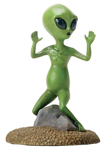Ytc Small Green Colored Alien Figurine Statue With Hands Up Escaping ...