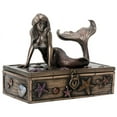thumbnail image 1 of YTC Summit Collection Bronze Metal Colored Mermaid on Treasure Chest Knick Knack Box, 1 of 3