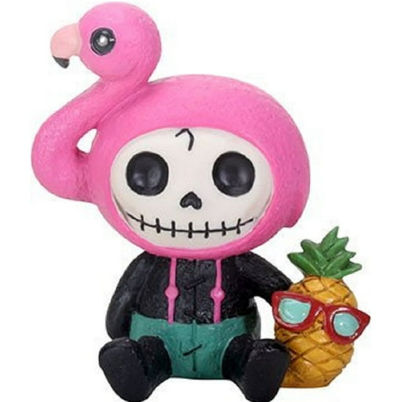 YTC Summit International Furrybones Flamingo Star Skeleton with Flamingo Head and Pineapple Figurine New Y9102