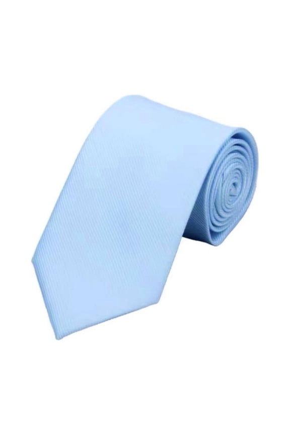 3.15 Inch Ribbed Neckties for Men, Classic Mens Textured Business Tie Perfect for Weddings, Interviews, and Special Occasions Light Blue1
