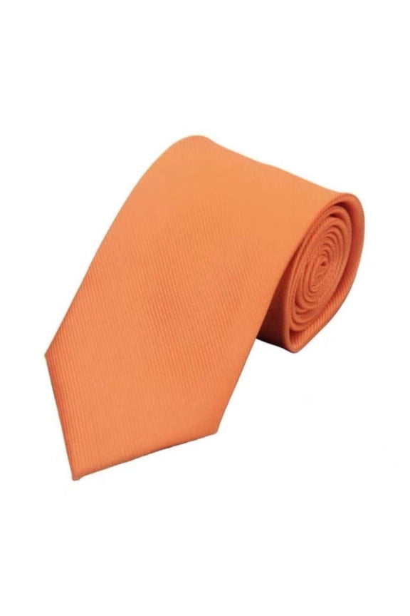 3.15 Inch Ribbed Neckties for Men, Classic Mens Textured Business Tie Perfect for Weddings, Interviews, and Special Occasions Orange