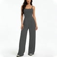 thumbnail image 1 of YTCAMLO Backless Jumpsuits for Women Casual Square Neck Spaghetti Strap Overalls High Waisted Wide Leg One Piece Summer Outfits, 1 of 5