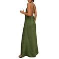 thumbnail image 1 of YTCAMLO Backless Womens Cami Dress Casual Summer Spaghetti Strap Sleeveless Smocked Maxi Dresses Loose Fit Vacation Sundress, 1 of 9