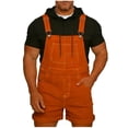 thumbnail image 1 of YTCAMLO Baggy Jean Overalls for Men Casual Summer Work Short Jumpsuits with Pockets Loose Fit Denim Bibs Coveralls, 1 of 5