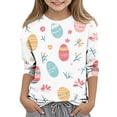 thumbnail image 1 of YTCAMLO Boys Girls Easter Shirts 3/4 Sleeve Rabbit Tee Regular Fit Tunic Tops Spring Casual Crewneck Soft Comfy Kids Holiday Clothes 11-12 Years, 1 of 5