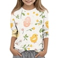 thumbnail image 1 of YTCAMLO Boys Girls Easter Shirts 3/4 Sleeve Rabbit Tee Regular Fit Tunic Tops Spring Casual Crewneck Soft Comfy Kids Holiday Clothes 3-4 Years, 1 of 5