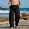 thumbnail image 1 of YTCAMLO Boys and Girls Beach Pants Classic Pull on Relaxed Fit Summer Pants with Pockets Lightweight Breathable Cotton Trousers, Black 4-5 Years, 1 of 9