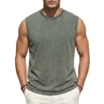 thumbnail image 1 of YTCAMLO Cotton Muscle Shirts for Men Athletic Lightweight Sleeveless Workout Tops Moisture Wicking Summer Tees for Gym Running, 1 of 5