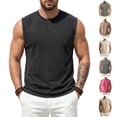 thumbnail image 1 of YTCAMLO Cotton Muscle Shirts for Men Athletic Lightweight Sleeveless Workout Tops Moisture Wicking Summer Tees for Gym Running, 1 of 5