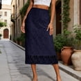 thumbnail image 1 of YTCAMLO Floral Lace Mesh Womens Long Skirts Casual High Waisted A Line Skirts Soft Ankle Length Maxi Skirts Plus Size Summer Skirts, Navy S, 1 of 7
