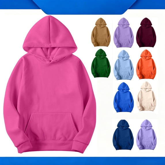 YTCAMLO Hoodies for Women Fashion Casual Comfy 2026 Fall Winter Solid Long Sleeve Hooded Sweatshirt