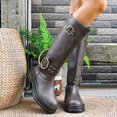 thumbnail image 1 of YTCAMLO Knee High Motorcycle Boots for Women Vintage Y2K Tall Long Boots with Buckle Straps Low Chunky Block Heel Biker Boots, 1 of 7