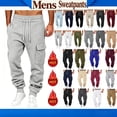 thumbnail image 1 of YTCAMLO Men's Baggy Sweatpants Wide Leg Lounge Sweat Pants with Multi Pockets, 1 of 6