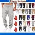thumbnail image 1 of YTCAMLO Men's Baggy Sweatpants Wide Leg Lounge Sweat Pants with Multi Pockets, 1 of 5