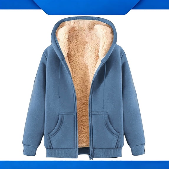 YTCAMLO Men's Winter Warm Sherpa Lined Zip Up Sweatshirt Fleece Jacket Hoodies Outerwear