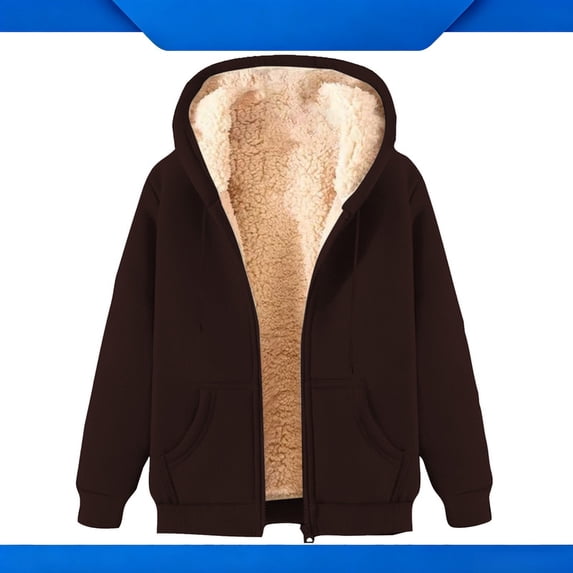 YTCAMLO Men's Winter Warm Sherpa Lined Zip Up Sweatshirt Fleece Jacket Hoodies Outerwear
