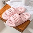 thumbnail image 1 of YTCAMLO Non-Slip Shower Shoes for Women and Men Soft Bathroom Slippers with Drain Holes Quick Dry Slide Sandals for Living Room Dorm Gym Pool, Pink 5.5-6, 1 of 8