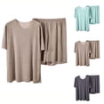 thumbnail image 1 of YTCAMLO Plus Size Womens 2 Piece Pajama Sets Casual Short Sleeve Tops with Shorts Soft Comfy Lounge Sets Loose Fit Sleepwear, 1 of 8