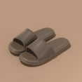 thumbnail image 1 of YTCAMLO Ribbed Slippers for Women and Men, Non Slip Slide Sandals, Quick Dry Comfy Shower Shoes, Soft Thick Sole Pillow Sandals, Coffee 9-9.5, 1 of 6