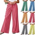 thumbnail image 1 of YTCAMLO Striped Lounge Pants for Women Casual Drawstring Elastic Waisted Trousers with Pockets Lightweight Flowy Wide Leg Pants, 1 of 7