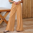 thumbnail image 1 of YTCAMLO Striped Lounge Pants for Women Casual Drawstring Elastic Waisted Trousers with Pockets Lightweight Flowy Wide Leg Pants, 1 of 7