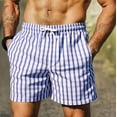 thumbnail image 1 of YTCAMLO Striped Men's Classic Swim Trunks, Summer Casual Quick Dry Beach Shorts with Adjustable Drawstring, Vacation Summer Outfits, C L, 1 of 5