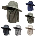 thumbnail image 1 of YTCAMLO Sun Hat for Women Men Summer UV Protection Fishing Hat with Face Cover and Neck Flap Wide Brim Hiking Bucket Hat, 1 of 3