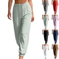 thumbnail image 1 of YTCAMLO Waterproof Joggers for Women Athletic Lightweight Elastic Waist Workout Pants with Drawstring Quick Dry Running Hiking Pants, 1 of 9