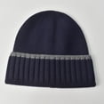 thumbnail image 1 of YTCAMLO Winter Hat Unisex Classic Retro Ribbed Knit Color-Block Beanie with Wide Cuff Street Hat Warm Versatile Winter Wear, 1 of 3