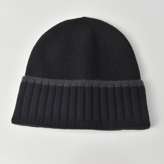 YTCAMLO Winter Hat Unisex Classic Retro Ribbed Knit Color-Block Beanie with Wide Cuff Street Hat Warm Versatile Winter Wear
