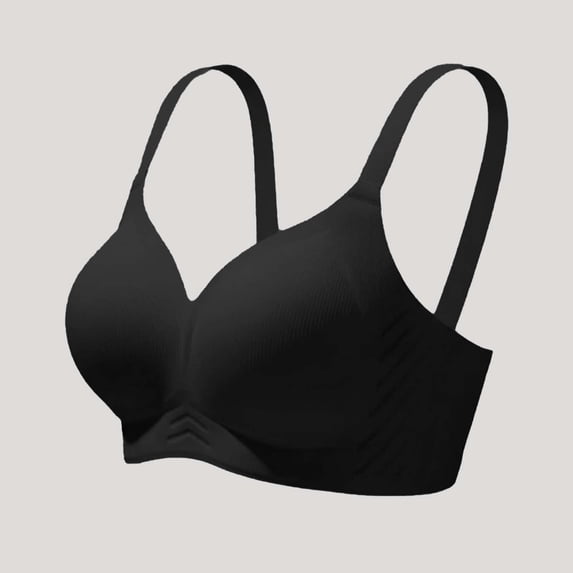 YTCAMLO Wireless Bras Women Solid Plus Size Minimizer Soft Push Up Bra Full Supportive Coverage Adjustable Straps Underwear Everyday Bras