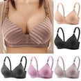 thumbnail image 1 of YTCAMLO Wireless Bras for Women Full Coverage Jacquard Push-Up Bra Adjustable Straps with Back Hook Comfort Breathable Everyday Underwear, 1 of 7