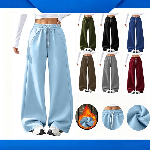 YTCAMLO Women's Straight Leg Sweatpants Baggy Fleece Jogger Pants