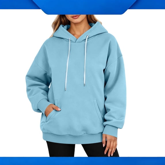 YTCAMLO Womens Oversized Sweatshirt 2026 Fall Winter Fleece Hoodies Long Sleeve Drawstring Hooded Pullover with Pockets