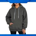 thumbnail image 1 of YTCAMLO Womens Oversized Sweatshirt 2026 Fall Winter Fleece Hoodies Long Sleeve Drawstring Hooded Pullover with Pockets, 1 of 5