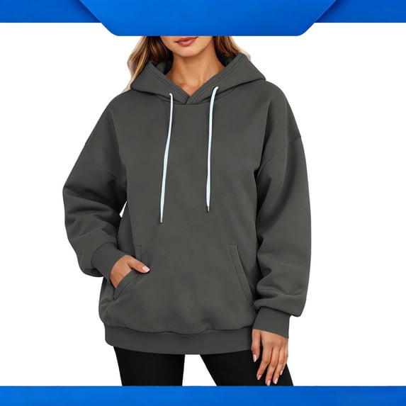 YTCAMLO Womens Oversized Sweatshirt 2026 Fall Winter Fleece Hoodies Long Sleeve Drawstring Hooded Pullover with Pockets