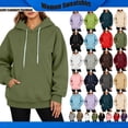 thumbnail image 1 of YTCAMLO Womens Oversized Sweatshirt 2026 Fall Winter Fleece Hoodies Long Sleeve Drawstring Hooded Pullover with Pockets, 1 of 5