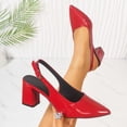 thumbnail image 1 of YTCAMLO Womens Slingback Chunky Heels Trendy Pointed Toe Office Work Shoes with Adjustable Buckle Strap Business Pumps Shoes, 1 of 5