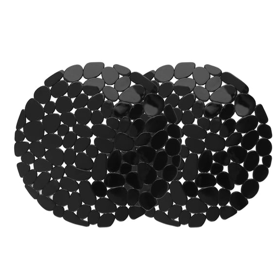Clearance 2 Pack Pebble Sink Mat for Stainless Steel/Ceramic Sinks,PVC Sink Protectors Mats for Bottom of Kitchen Sink, Dish Drying Mat for Dishes and Glassware, 11.8 x 11.8 inch, Black