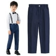 thumbnail image 1 of YTDSCS 1-14 Years Boys Pockets Straight Dress Pants Teen Kids School Uniform Suit Pants Toddler Spring Autumn Fashion Casual Trousers Pants, 1 of 9